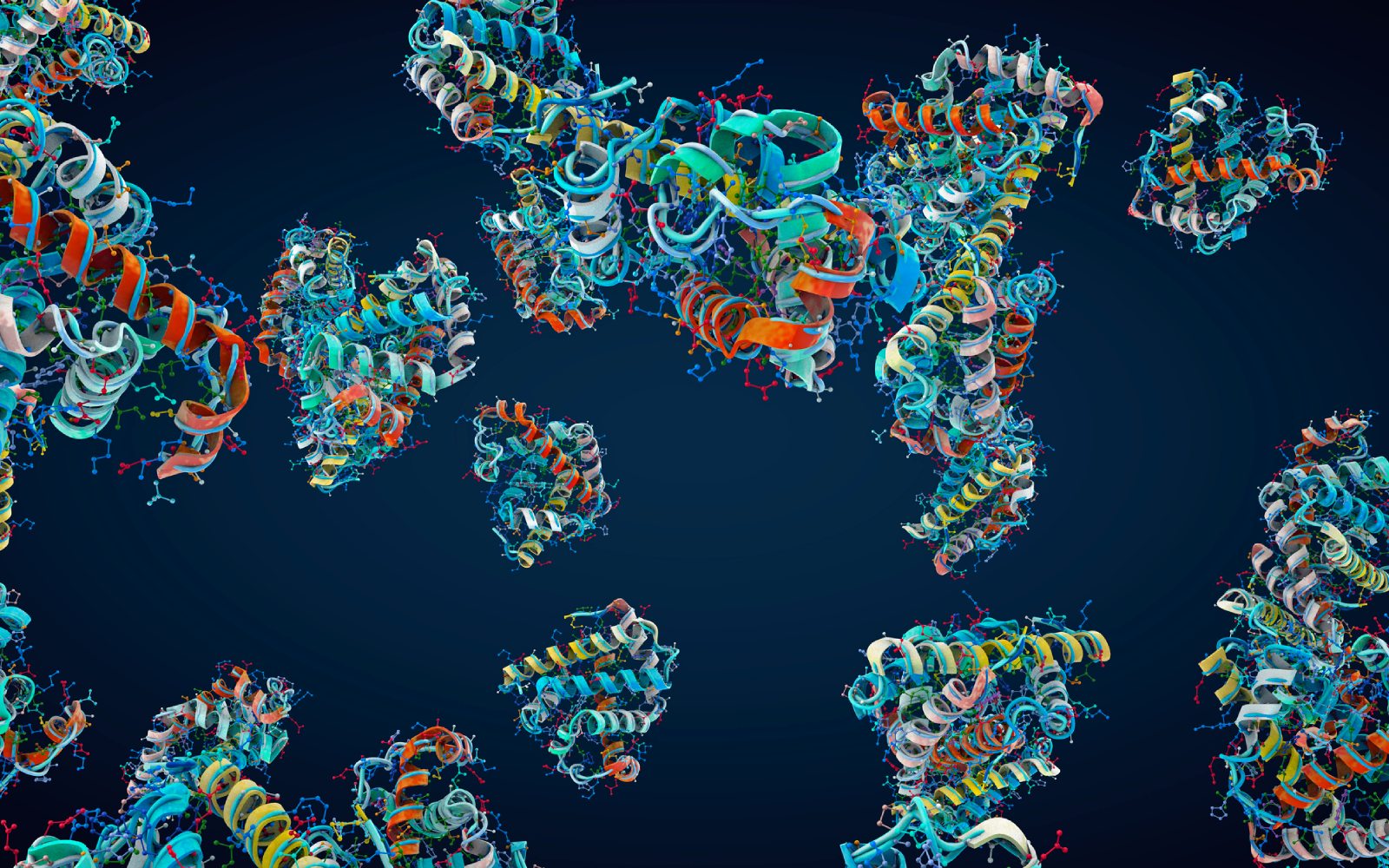 Molekulare Strukturen als Visualisierung des M3 Molecular Metabolic Monitor im DZIP Hannover